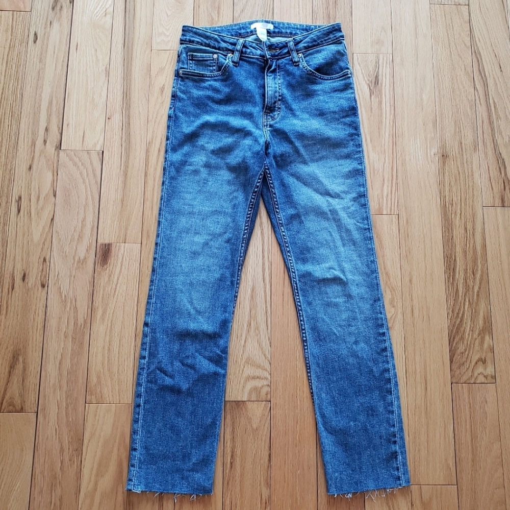 Raw-hem Straight Jeans by H&M
